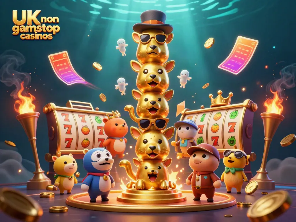 Explore vibrant UK non gamstop casinos with golden totem and rich gaming elements.