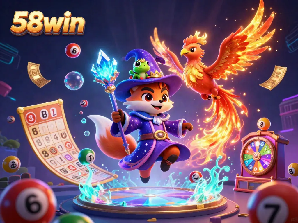 Experience the vibrant 58win universe filled with excitement and gambling action, showcasing fantasy elements.