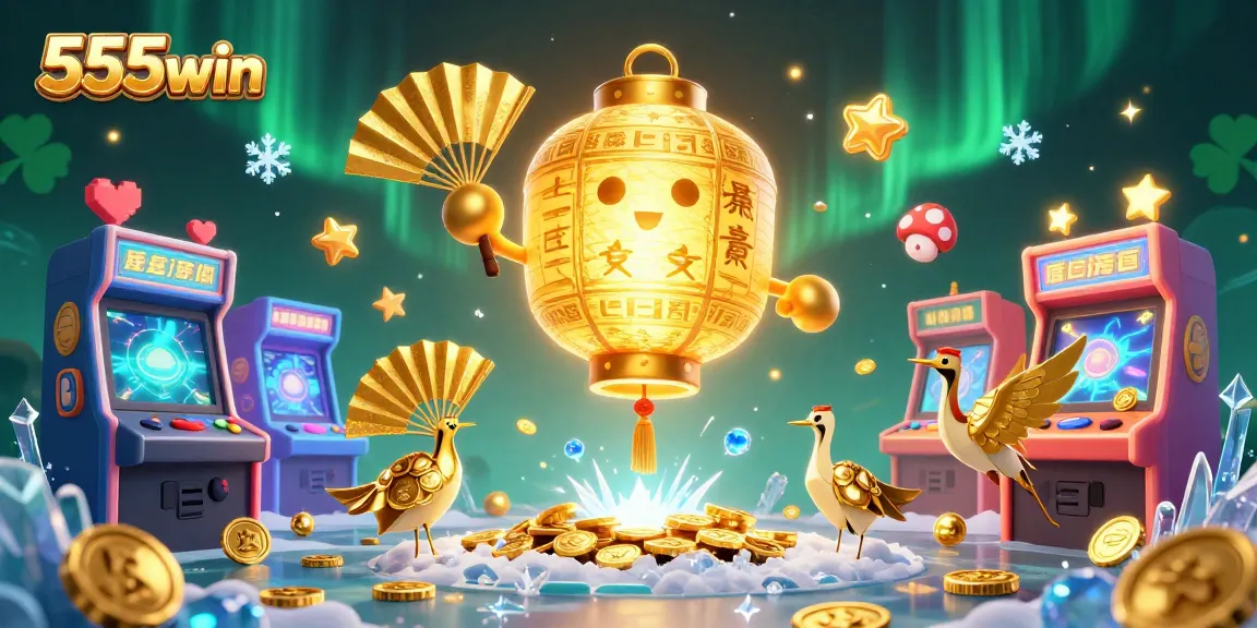 Engage in thrilling games at 555win with an enchanting 3D casino illustration.