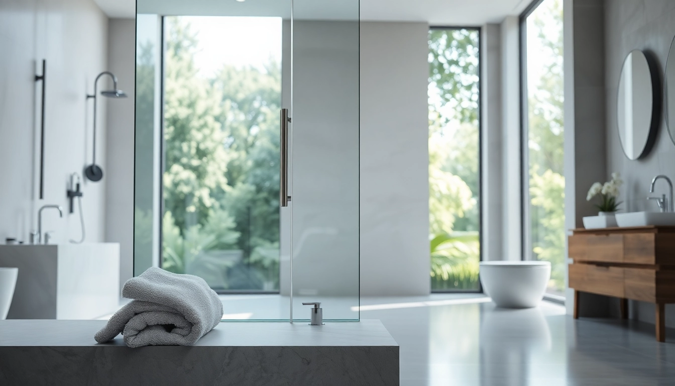 Install a stylish wet room shower screen in your contemporary bathroom for a sleek look.