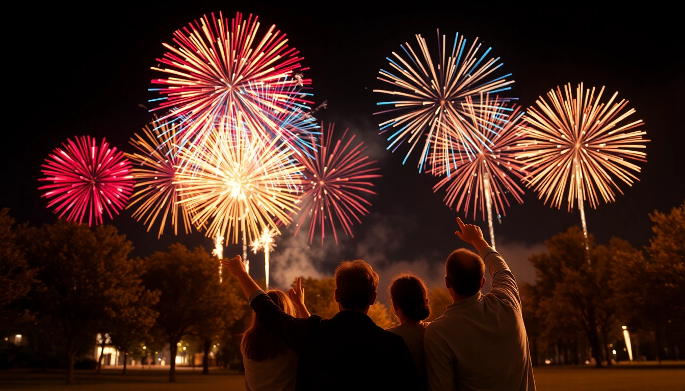 Experience stunning fireworks for sale illuminating the night sky with vibrant colors and family fun.