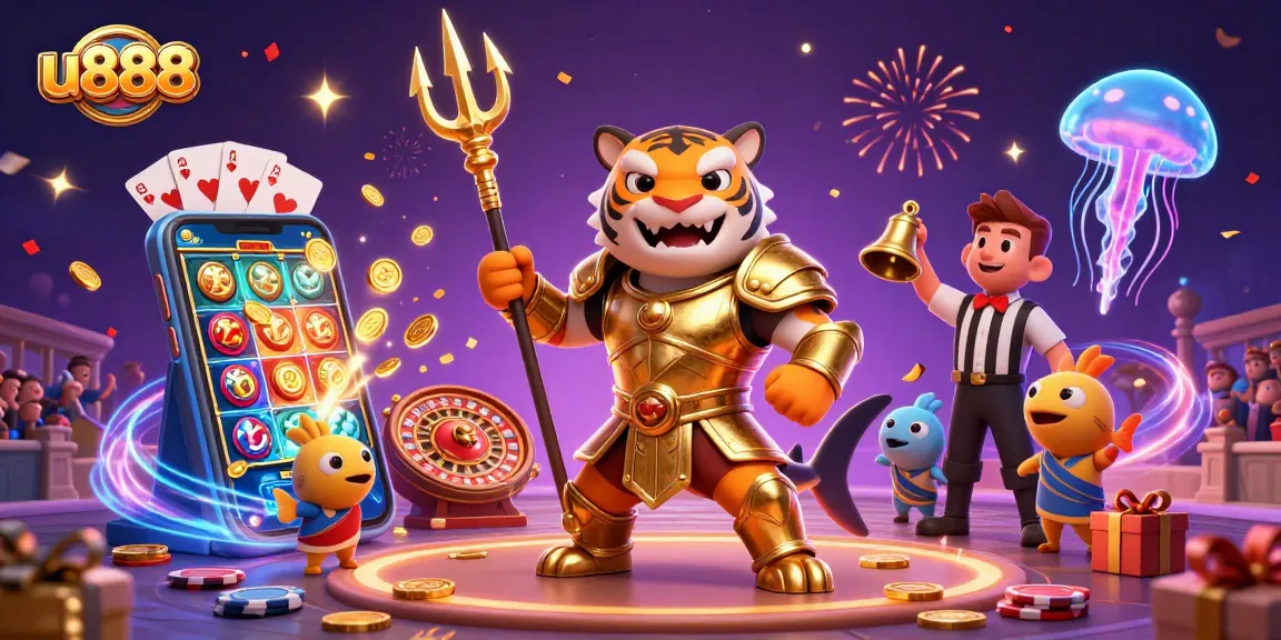 Play thrilling slot games at u888 with vibe of celebration from the underwater colosseum scene.
