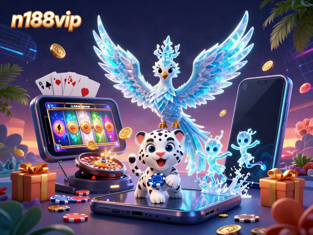 Experience the vibrant gaming world of n188vip with 3D characters and thrilling casino elements.