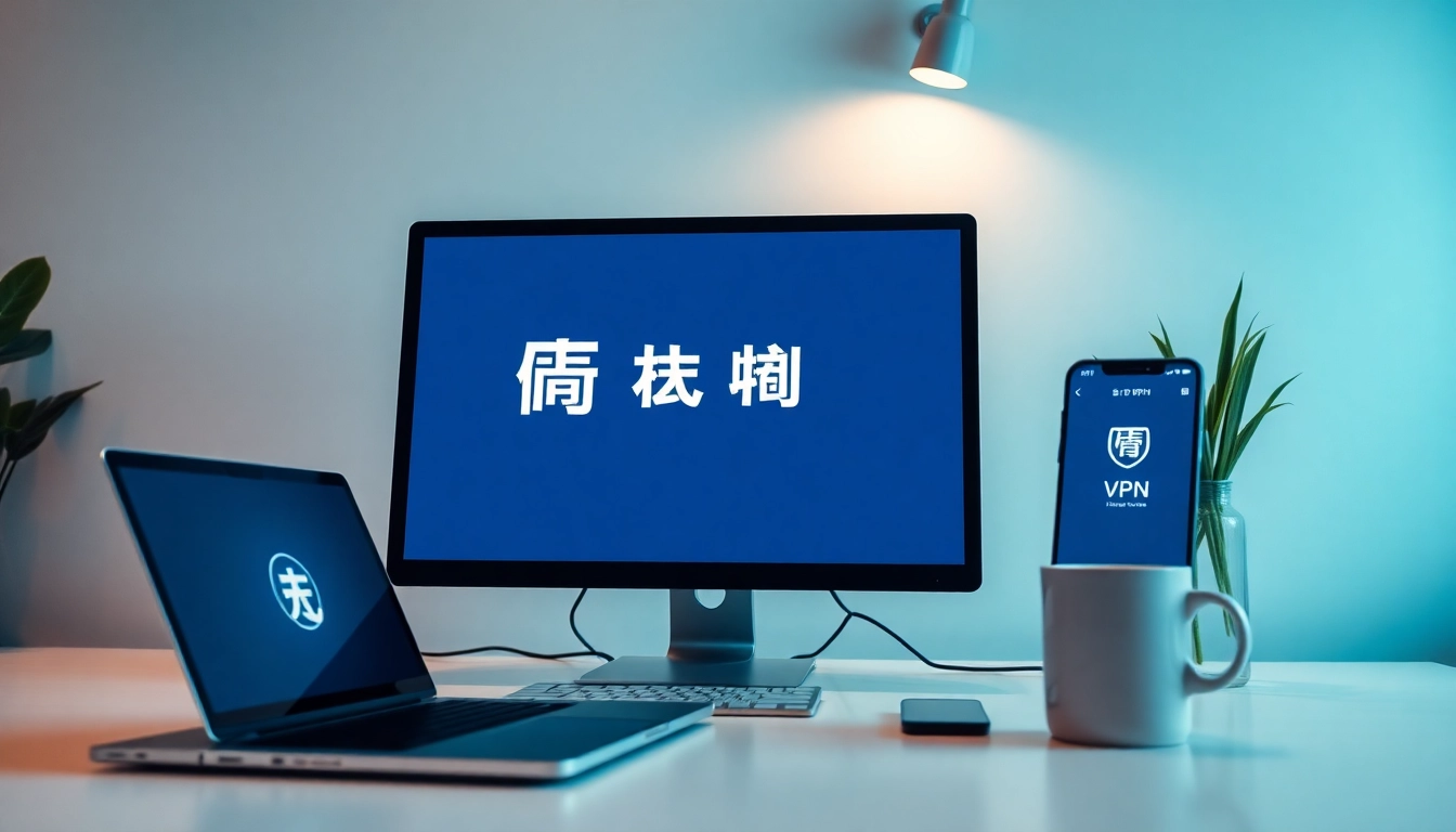 笔记本电脑上的快连官网界面，象征安全且快速的上网体验。