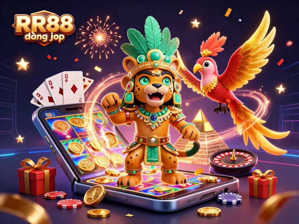 Engage with RR88 đăng nhập as you spin vibrant slot games alongside thrilling casino characters.