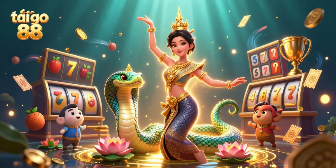 Play slots and win big with tải go 88 in this vibrant 3D casino illustration.