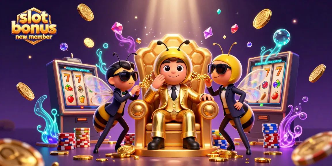 Slot bonus anggota baru memikat dengan karakter kartun kasino di dunia berkilau.