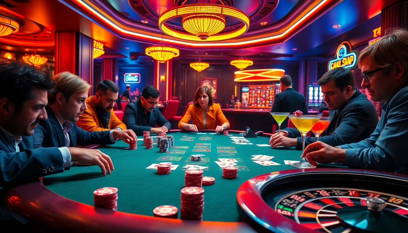 Experience no filter ai in a thrilling poker game with vibrant colors and focused players at a classic casino table.
