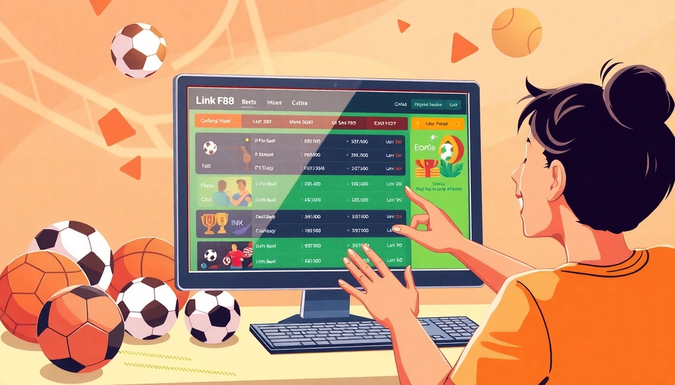 Explore the exciting features of Link FB88 in this vibrant online sports betting representation.