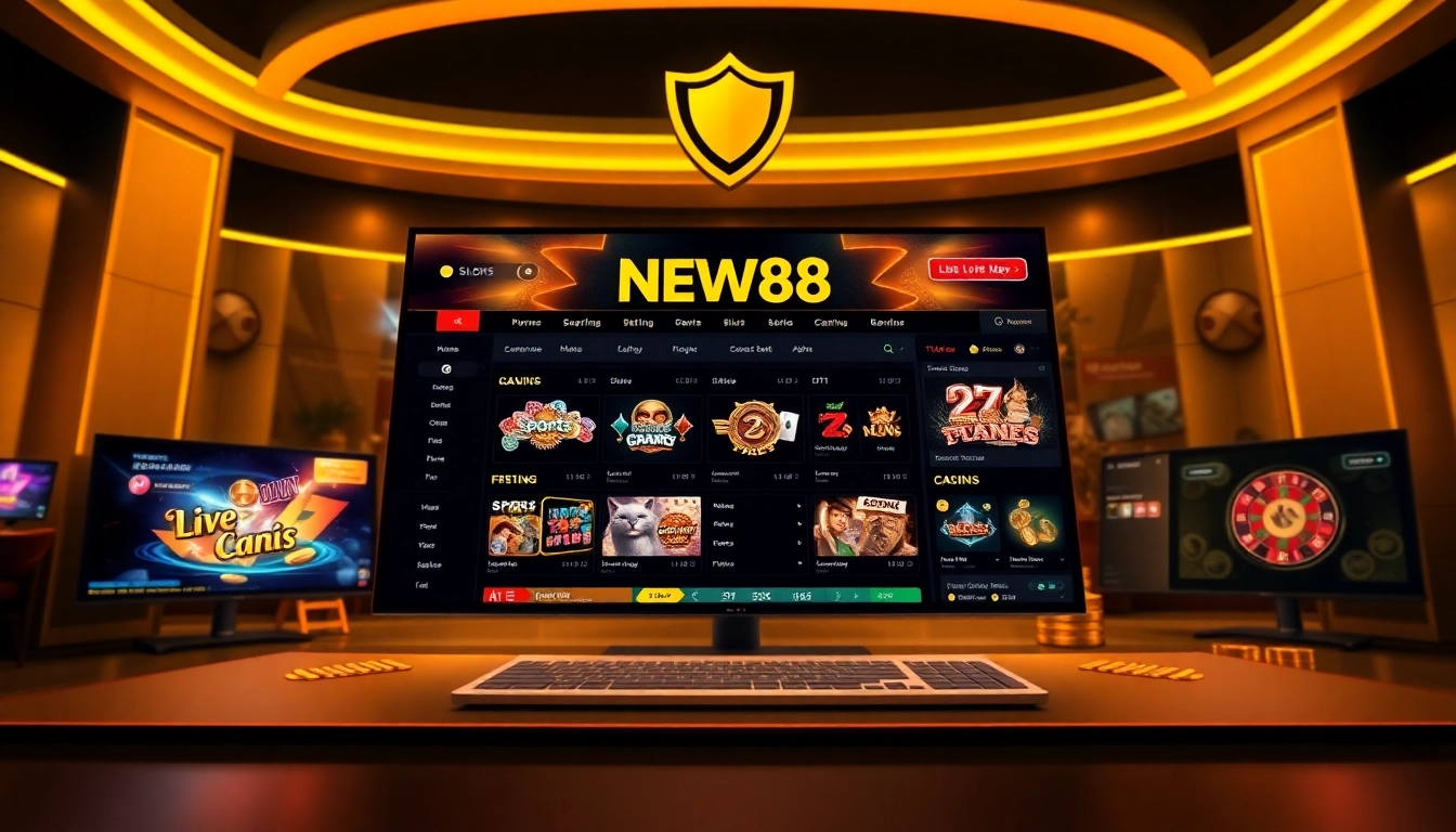 Engaging gaming interface of new88pm.com highlighting online betting features.