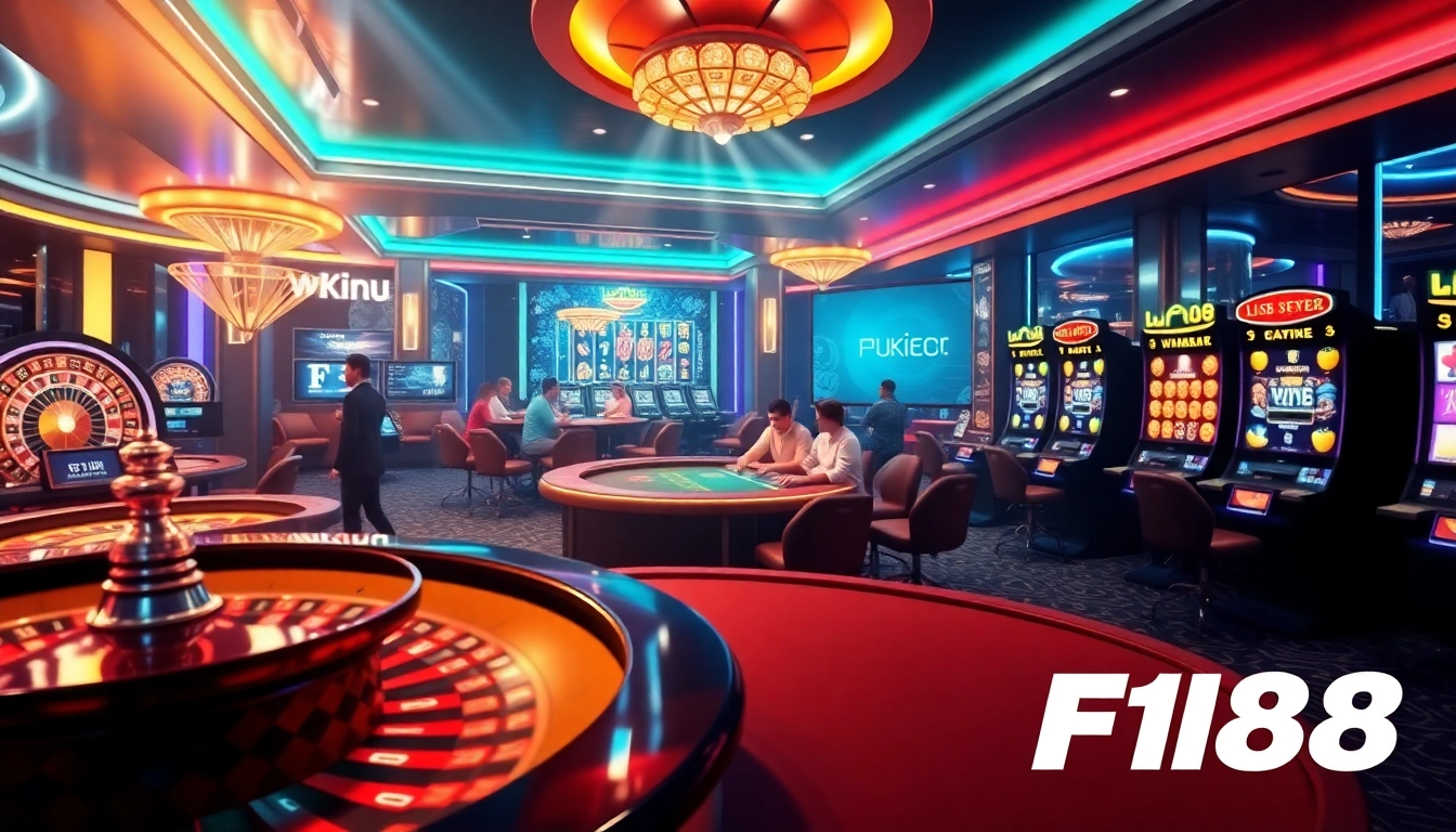 Experience the thrill of gambling at F168, featuring engaging casino tables and vibrant games.