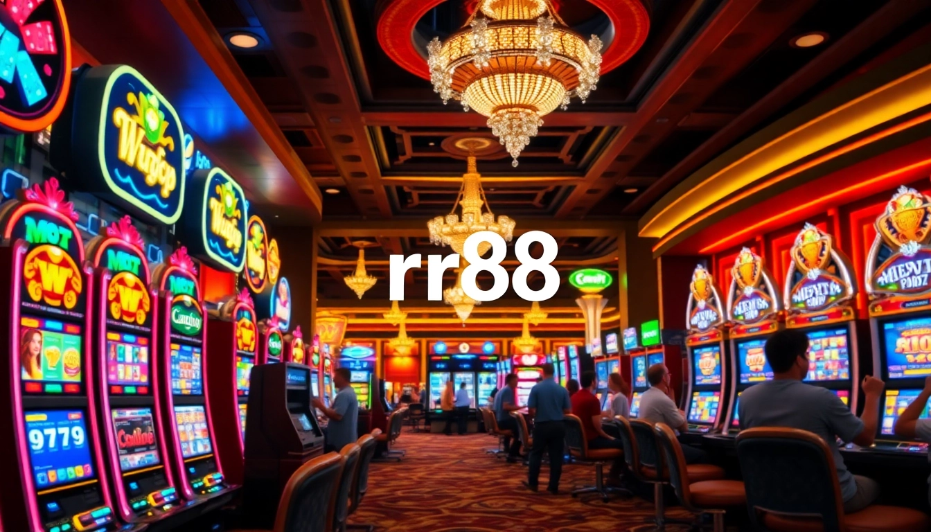 Experience the excitement of betting at rr88 with vibrant slot machines and lively atmosphere.