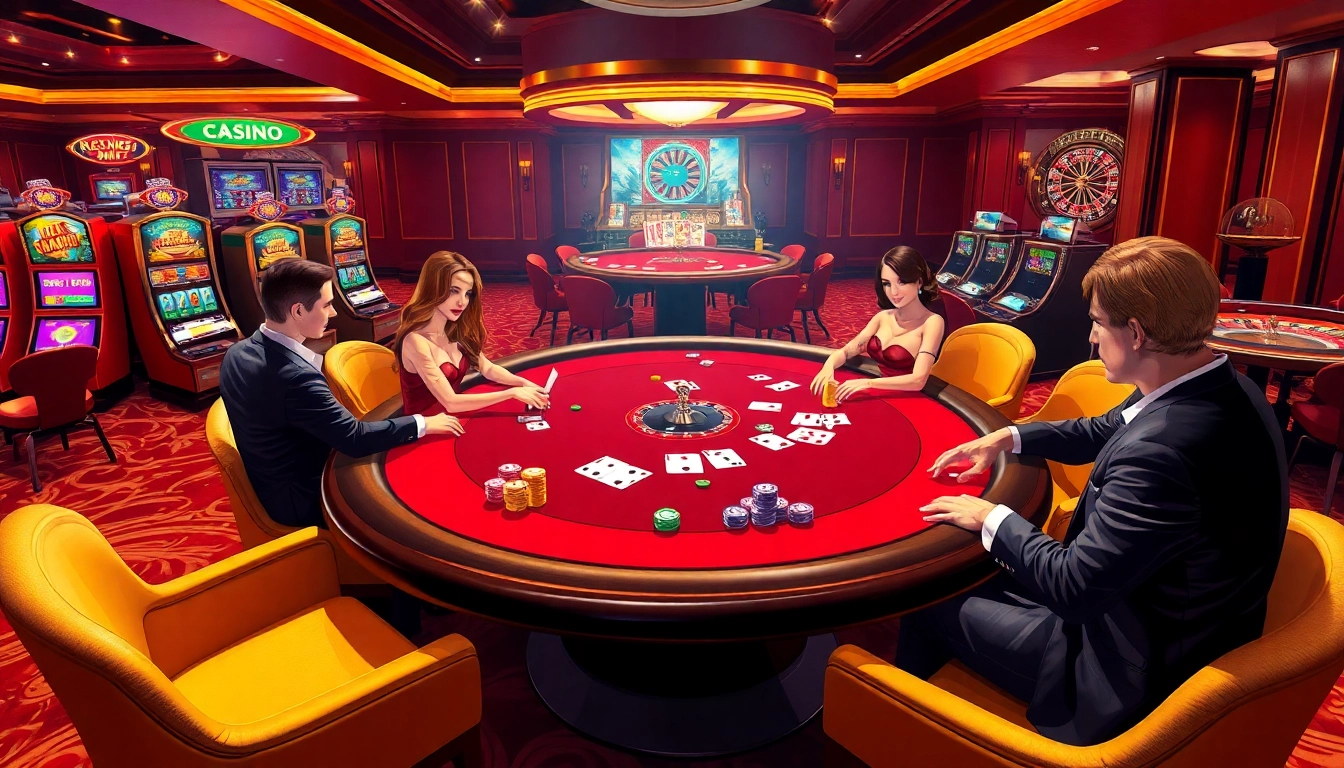 Experience the excitement of RR88 Casino with vibrant poker gameplay and luxurious ambiance.