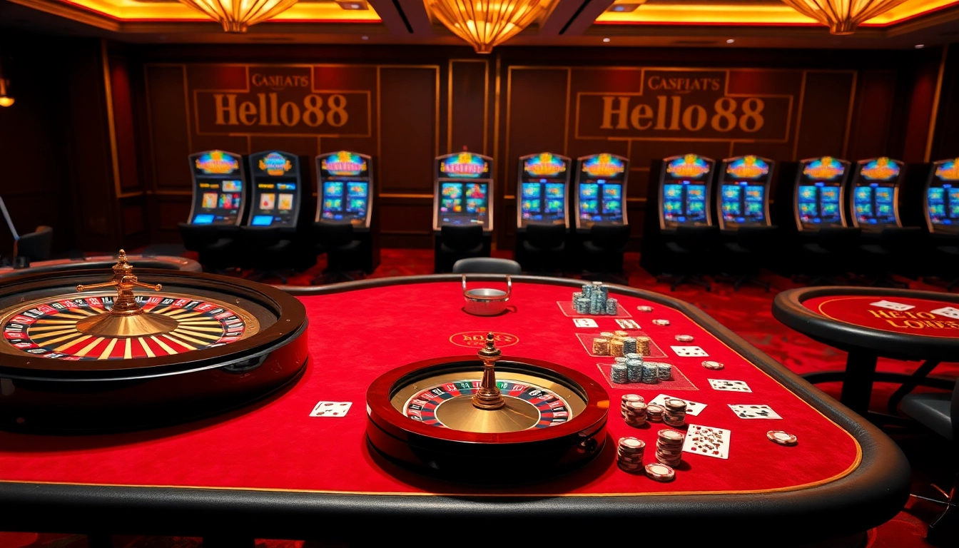 Hello88 offers thrilling casino experiences with vibrant roulette wheels and poker tables for top betting excitement.