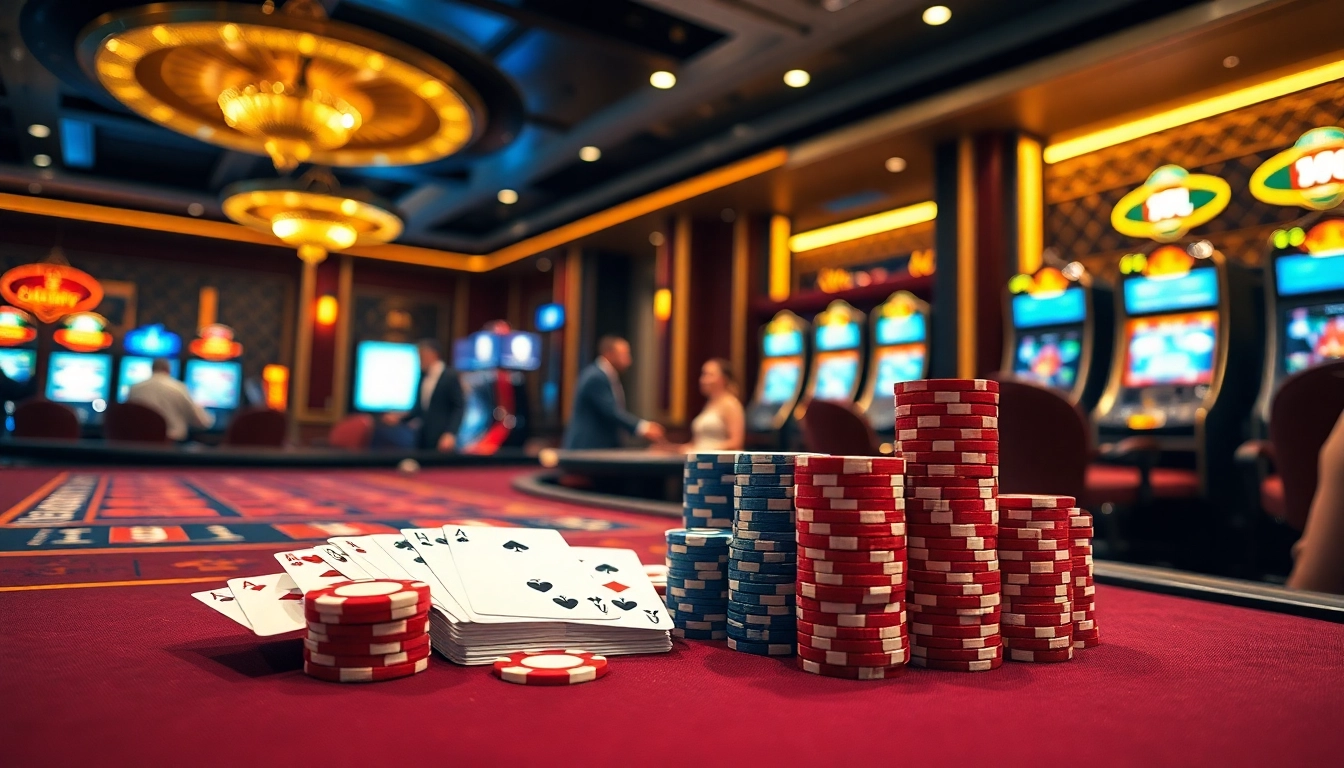 High-stakes gambling at xx88 casino with vibrant playing cards and luxury poker chips.