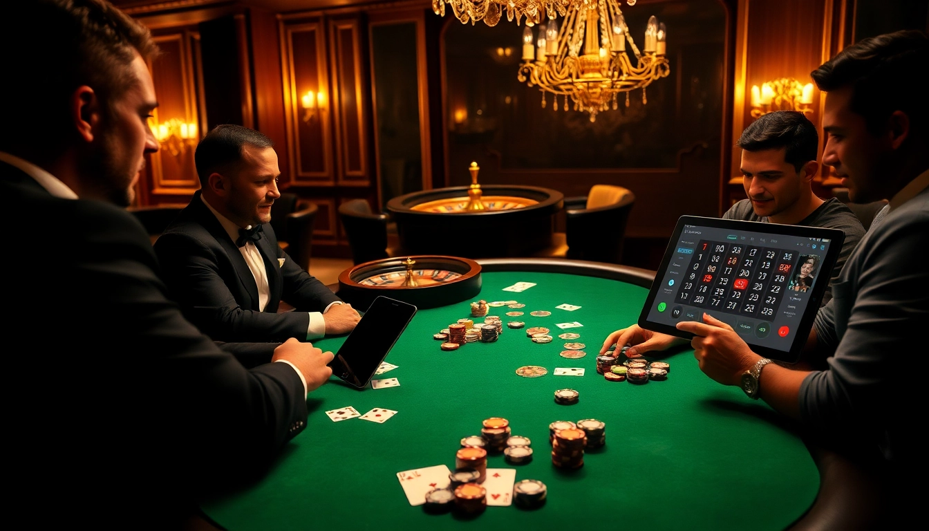Play poker at a stylish casino table with vibrant poker chips and online gaming interface, inspired by https://king88b.us.com/.
