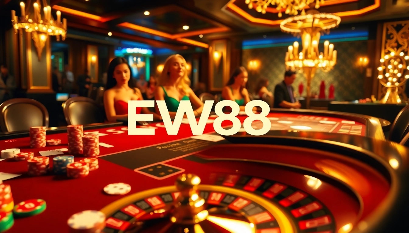 Experience high-stakes gaming action at EV88 casino with vibrant tables and exciting gameplay.