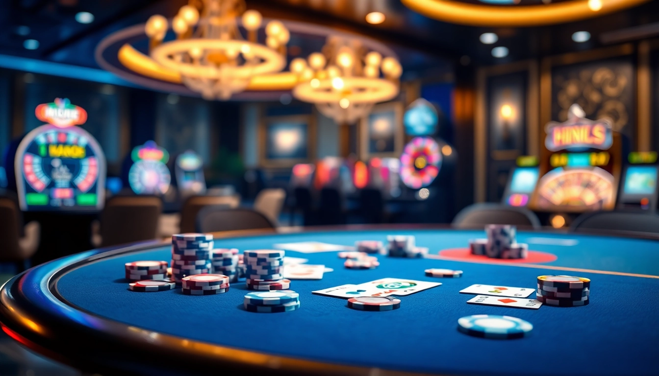 Experience the thrill of betting at https://gg88.black/ with a luxurious casino ambiance featuring gaming tables and modern interfaces.