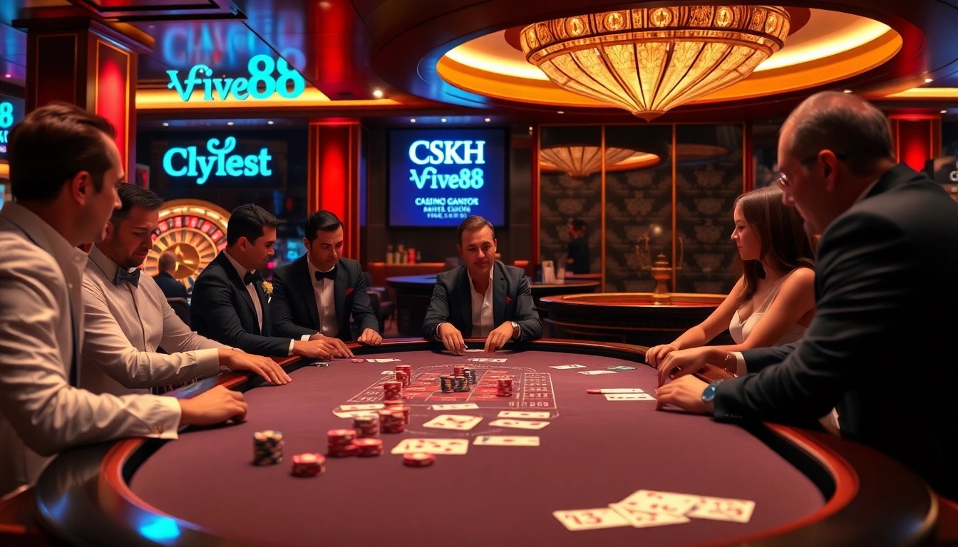 Experience the thrill of the casino with CSKH Five88 poker action and vibrant gaming excitement.
