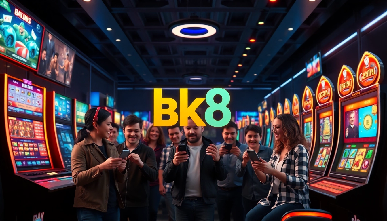 Engaging gaming scene showcasing the vibrancy of bk860s.com, featuring diverse players and modern gaming devices.