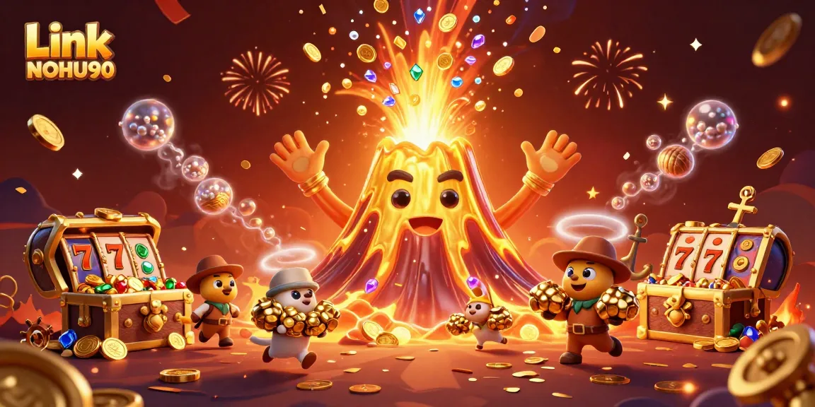 Spin to win on Link NOHU90 with a captivating treasure eruption amidst adventure.